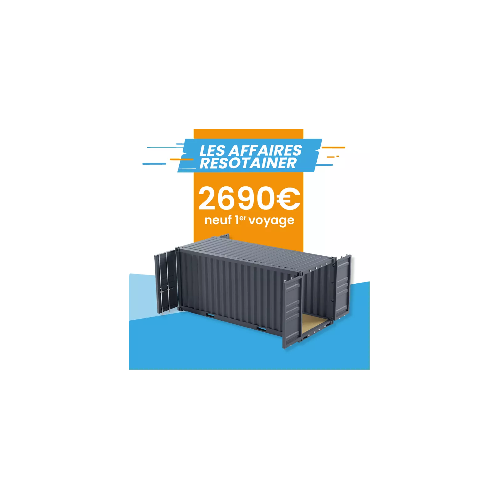 Conteneur 20' DOUBLE PORTE
